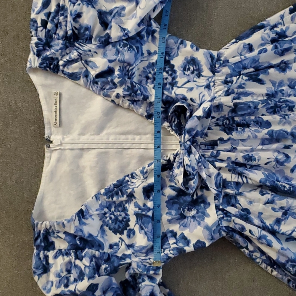 Abercrombie & Fitch Blue Floral Dress - Picture 11 of 16
